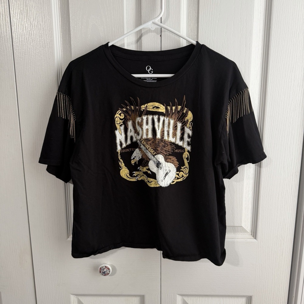 Organic Generation Nashville Crop Top Bead Fringe Women's Size XL Festival Rodeo
